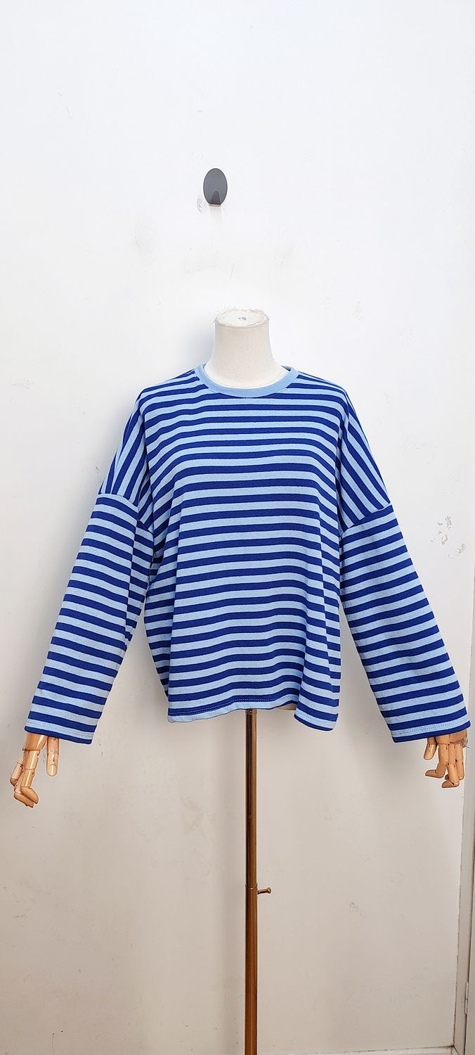 Bella striped t-shirt - lange mouwen - blauw
