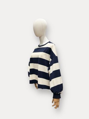 Lucie sweater - navy &amp; ecru