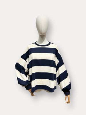 Lucie sweater - navy &amp; ecru