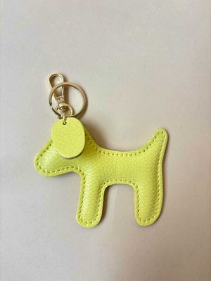 Hondje bag charm - geel