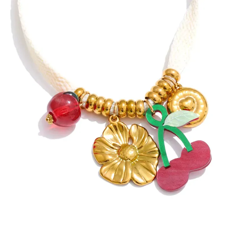 Miji bedelketting - wit