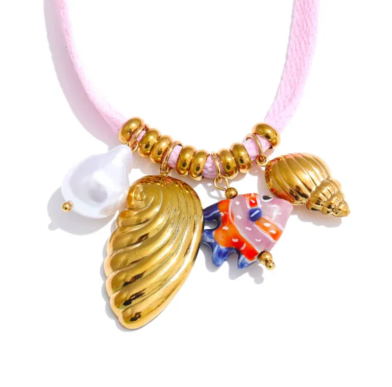 Miji bedelketting - roze