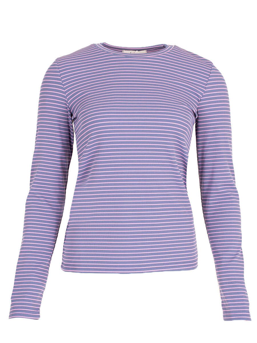 Noa t-shirt - lange mouwen - blauw &amp; roze