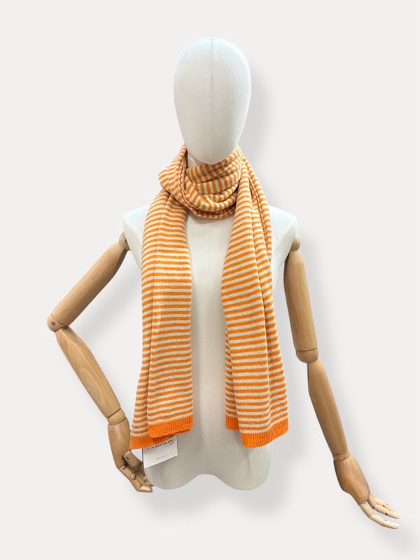 Cashmere blend sjaal - oranje &amp; beige