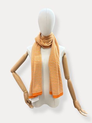 Cashmere blend sjaal - oranje &amp; beige