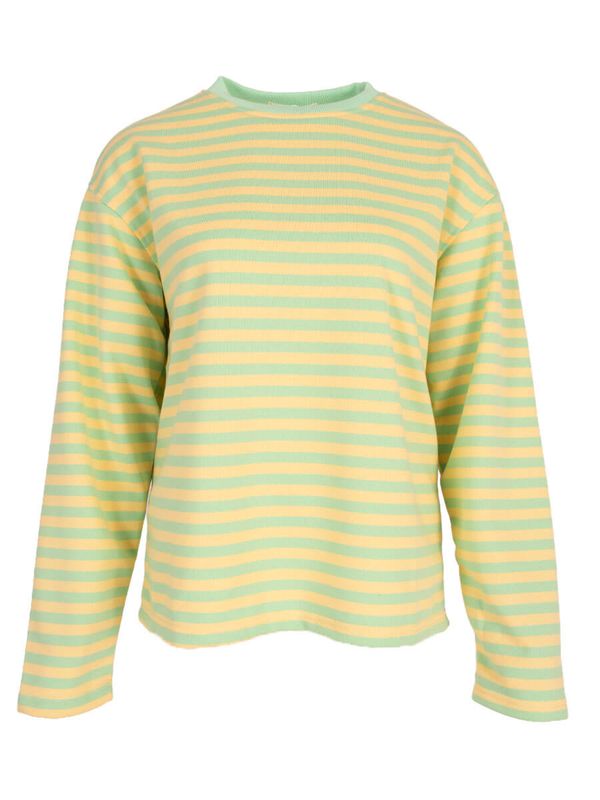 Tara striped t-shirt - lange mouwen - groen &amp; geel