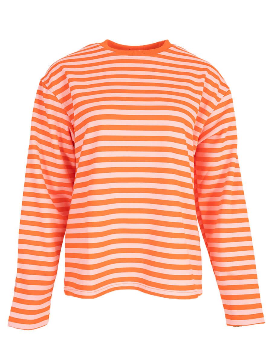 Tara striped t-shirt - lange mouwen - roze &amp; oranje