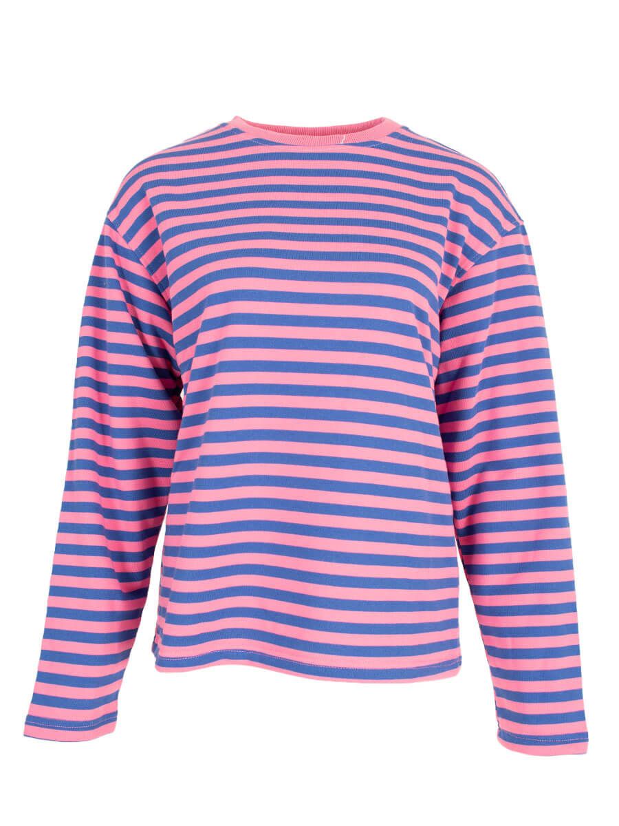 Tara striped t-shirt - lange mouwen - roze &amp; blauw