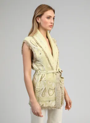 Nindi vest - geel/groen