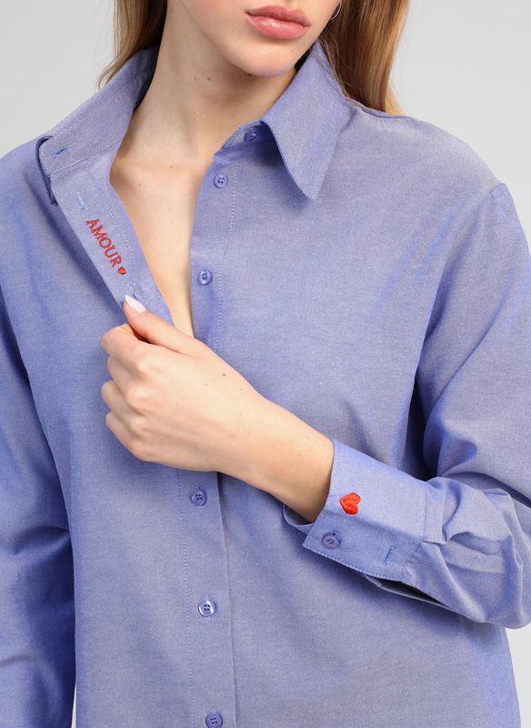 Aimélie blouse - blauw met amour