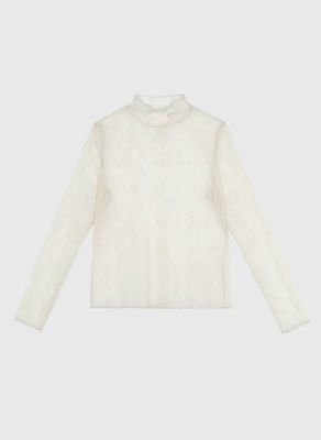 Albani kanten top - ecru