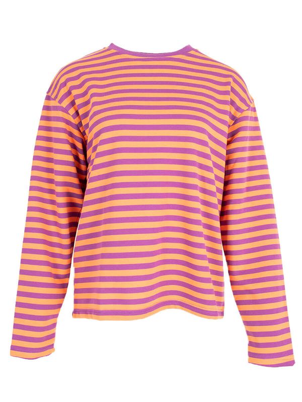 Tara striped t-shirt - lange mouwen - oranje &amp; paars