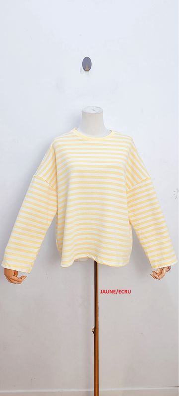 Bella striped t-shirt - lange mouwen - geel &amp; wit