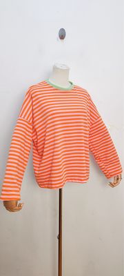 Frankie striped t-shirt - lange mouwen - roze &amp; oranje