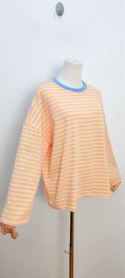Frankie striped t-shirt - lange mouwen - geel &amp; roze