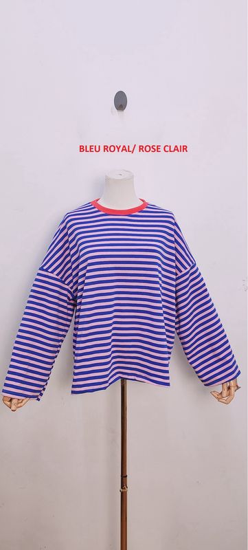 Frankie striped t-shirt - lange mouwen - roze &amp; blauw