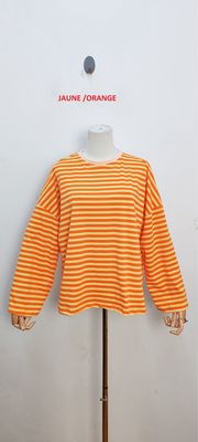 Frankie striped t-shirt - lange mouwen - oranje &amp; geel