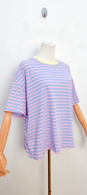 Frankie striped t-shirt - korte mouwen - roze &amp; blauw