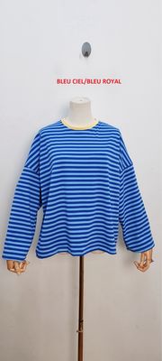 Frankie striped t-shirt - lange mouwen - blauw