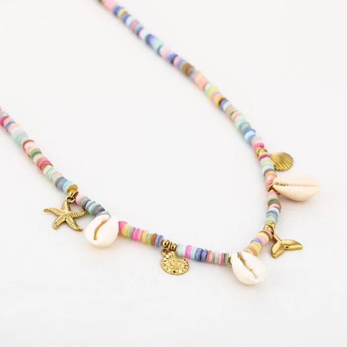 Bedelketting - multi pastel