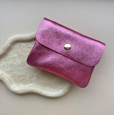 Metallic portefeuille - roze