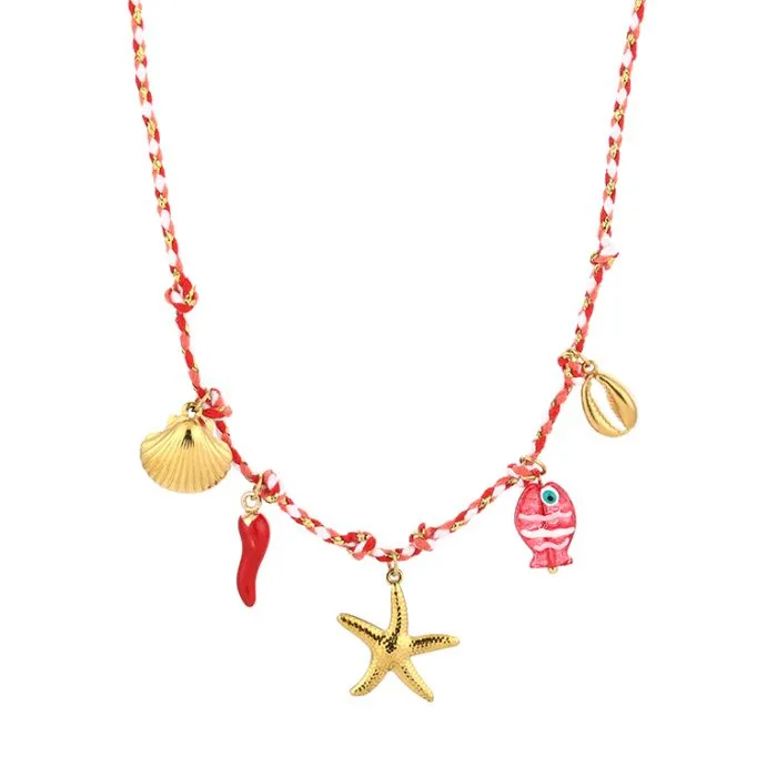 Bedelketting - rood