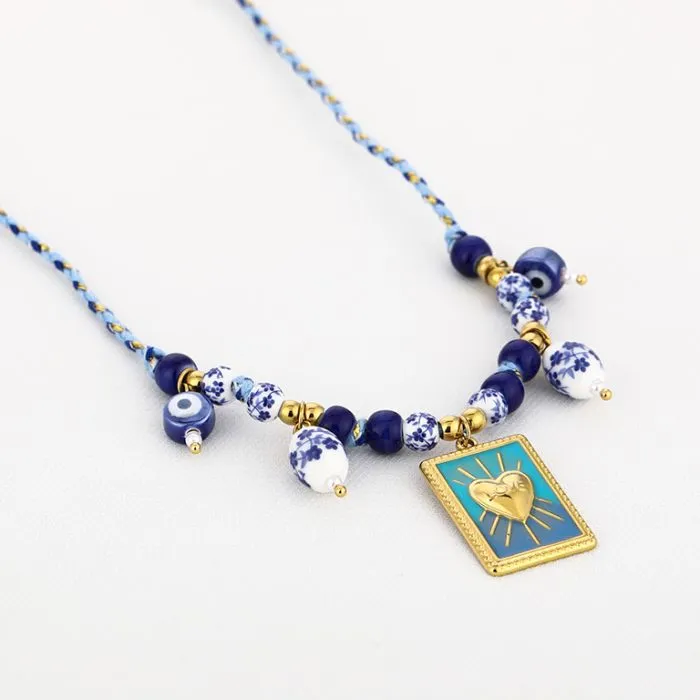 Bedelketting - blauw