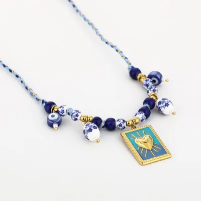 Bedelketting - blauw