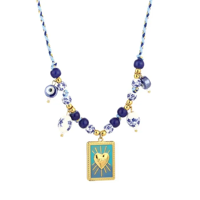 Bedelketting - blauw