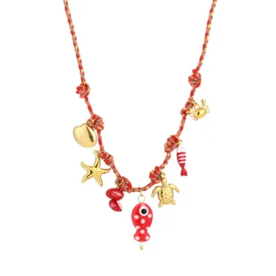 Bedelketting - rood