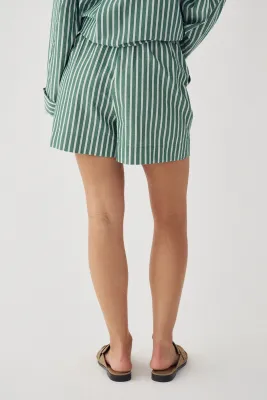 Drayton short - groen gestreept