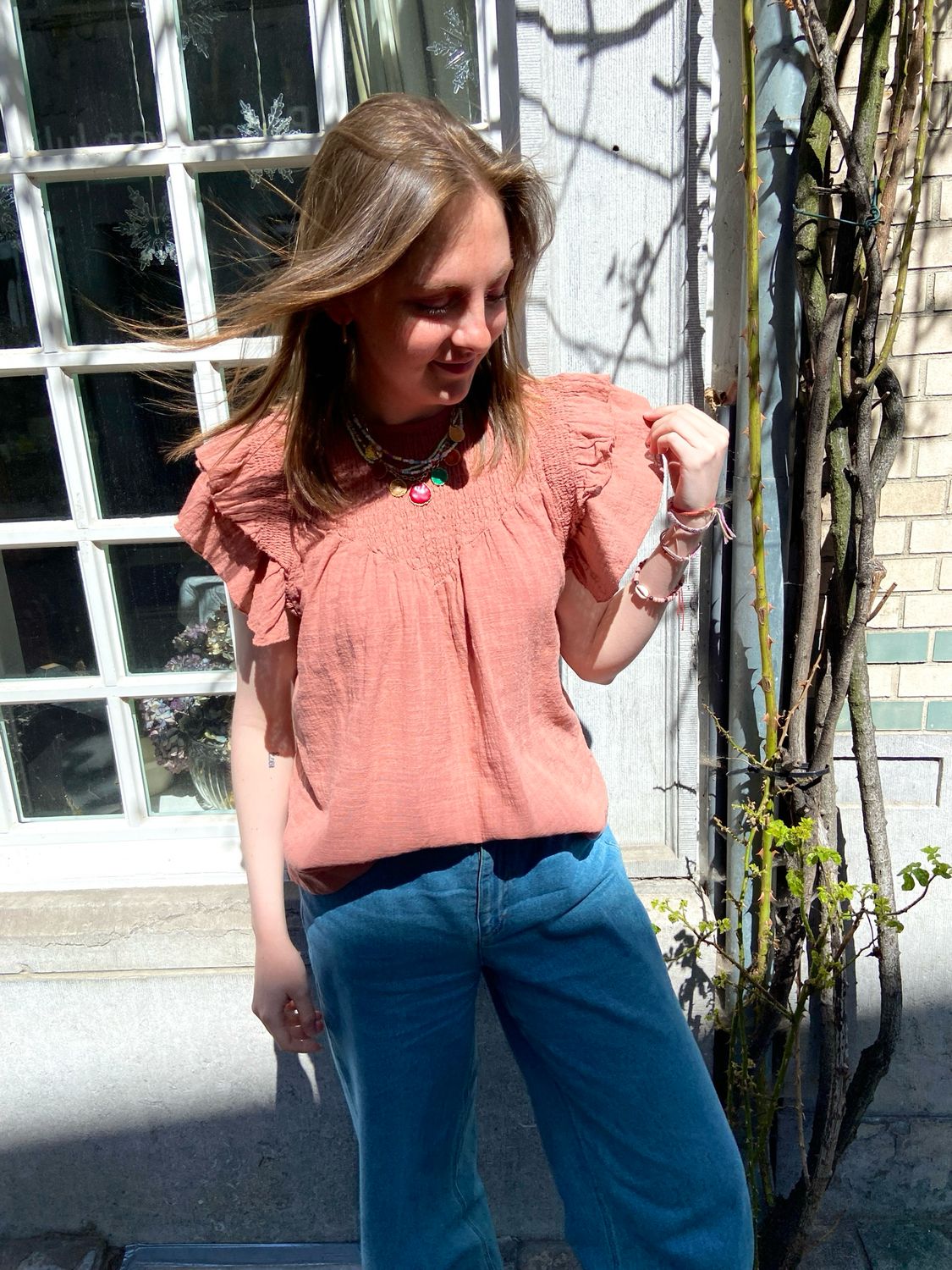 Maura blouse - terracotta
