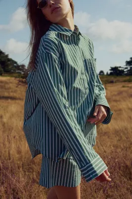 Drayton blouse - groen gestreept