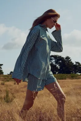 Drayton blouse - groen gestreept