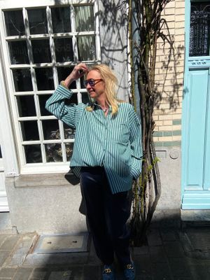 Drayton blouse - groen gestreept