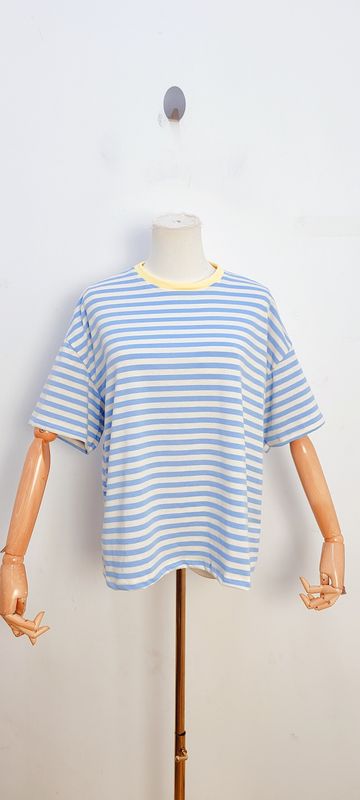 Frankie striped t-shirt - korte mouwen - blauw &amp; wit