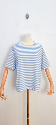 Frankie striped t-shirt - korte mouwen - blauw &amp; wit