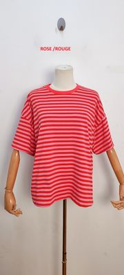 Frankie striped t-shirt - korte mouwen - rood &amp; roze