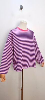 Frankie striped t-shirt - lange mouwen - roze &amp; paars