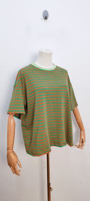 Frankie striped t-shirt - korte mouwen - roest &amp; groen