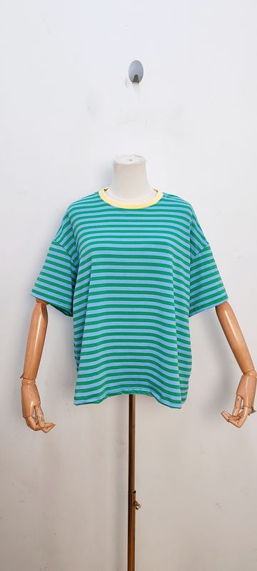 Frankie striped t-shirt - korte mouwen - blauw &amp; groen
