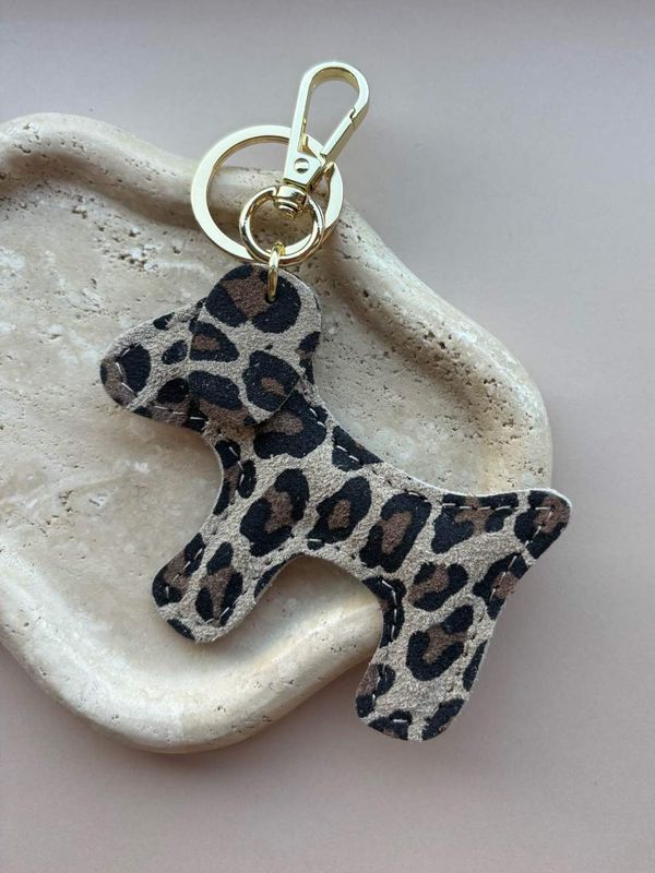 Hondje bag charm - leopard