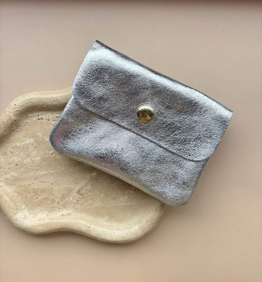 Metallic portefeuille - zilver