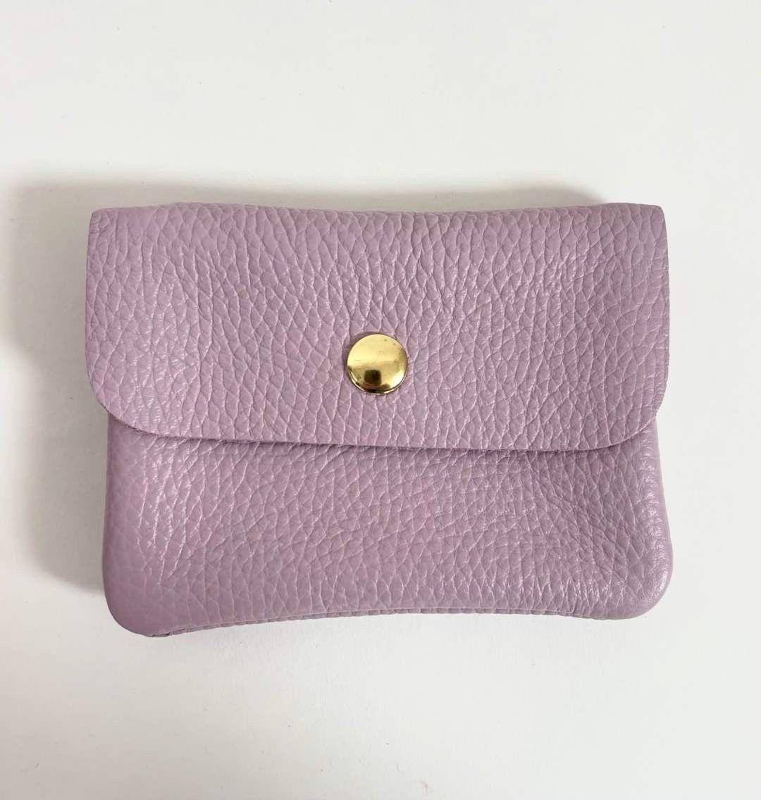 Lederen portefeuille - lila