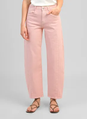 Barrel jeans - roze