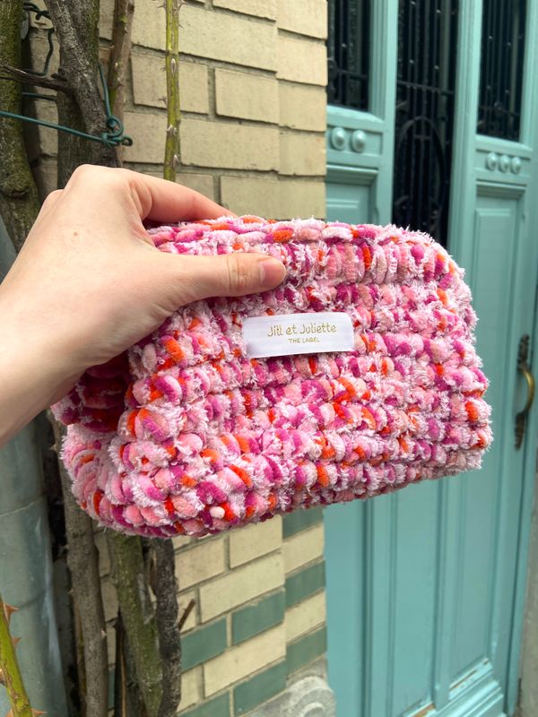 Fluffy Féline tas - paars &amp; roze multi - small