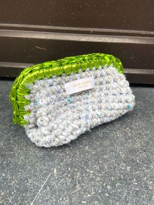 Recycled Ruby Metallic tas - grijs &amp; groen - small
