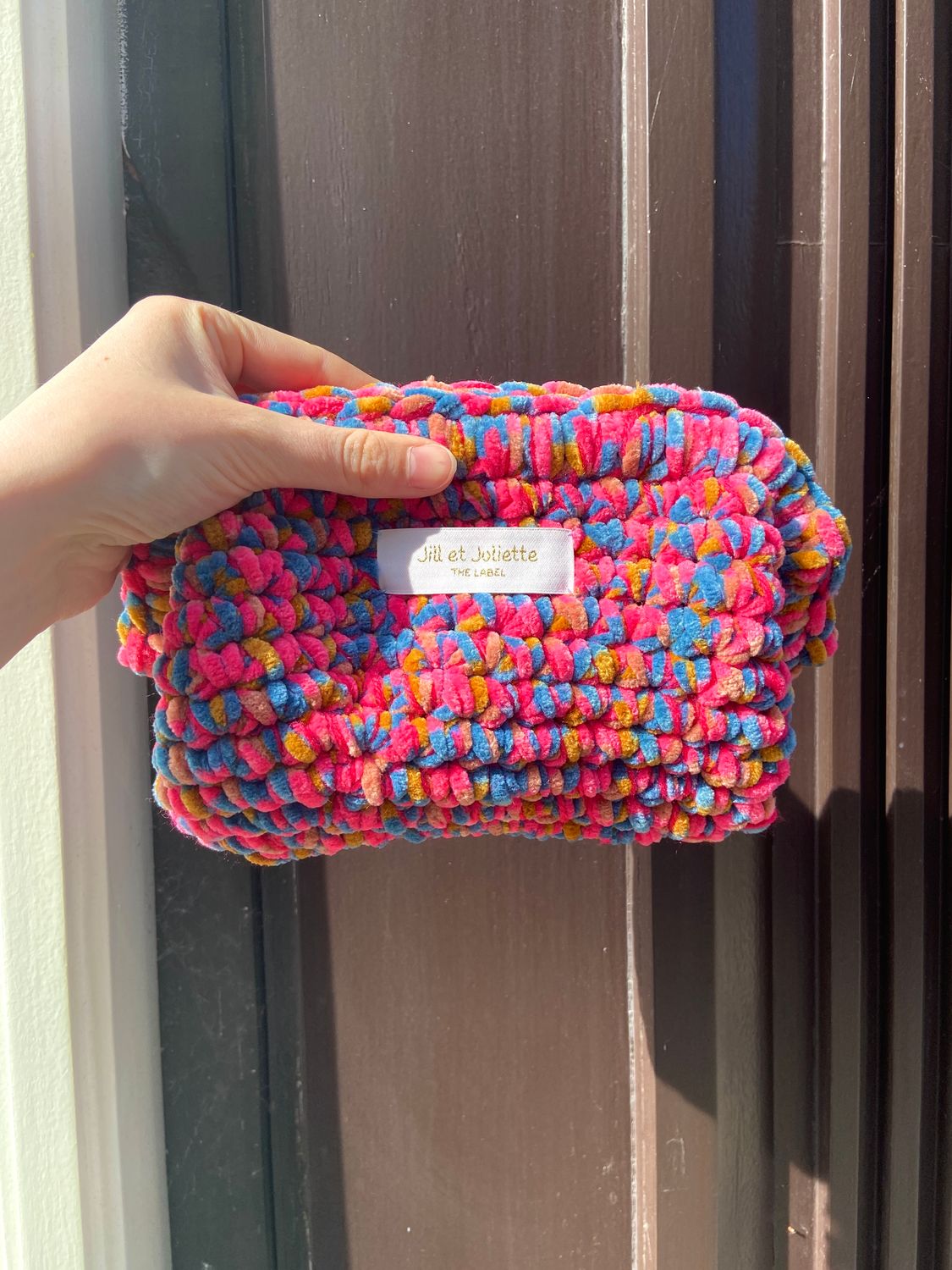 Fluffy Féline tas - roze &amp; blauw multi - small