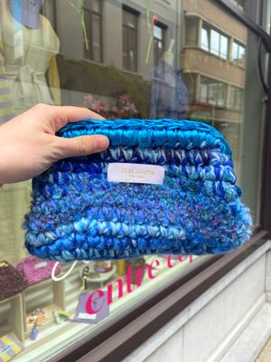 Recycled Ruby Metallic tas - blauw - small
