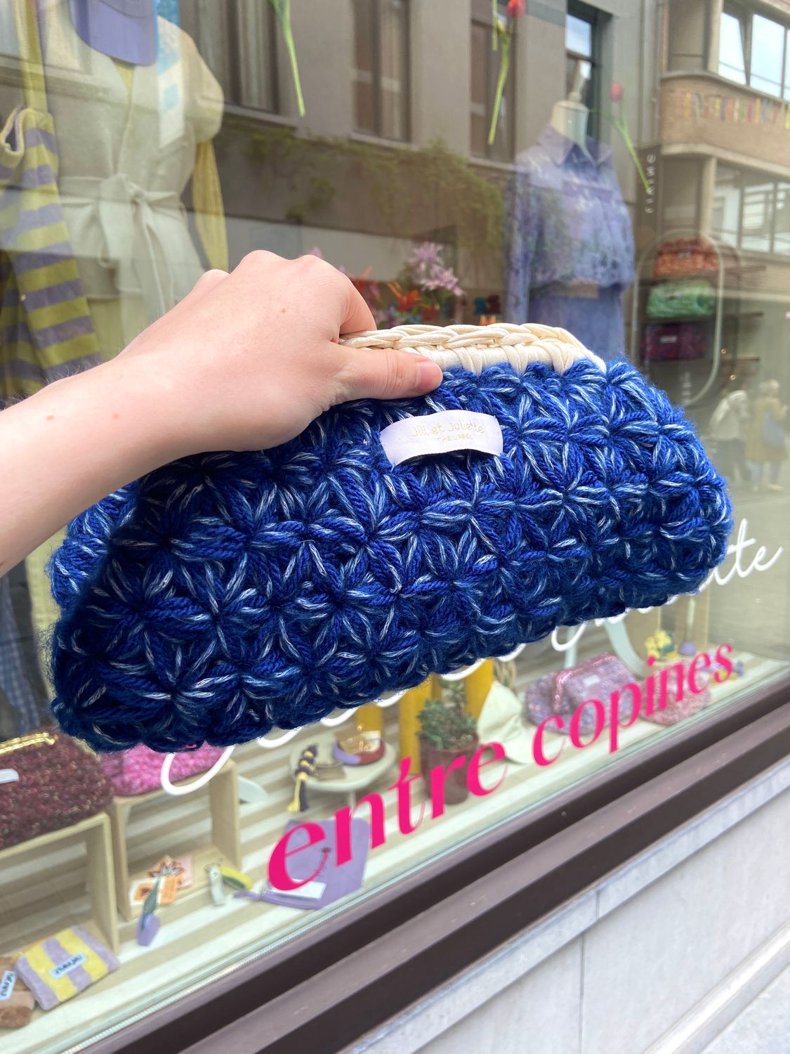 Daisy tas - navy &amp; ecru